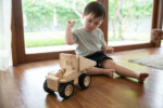 PlanToys Dump Truck – Wooden Toy Vehicle with Working Dump Bed and Lever for Kids - view 4