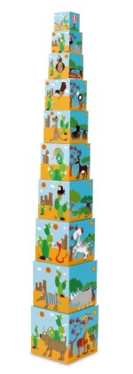 Scratch Europe Animals of the World – 10 Piece Jumbo Stacking Tower with Cubes for Toddlers - view 5