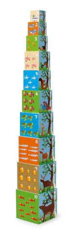 Scratch Europe Animals of the World – 10 Piece Jumbo Stacking Tower with Cubes for Toddlers - view 4