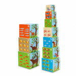 Scratch Europe Animals of the World – 10 Piece Jumbo Stacking Tower with Cubes for Toddlers - view 3
