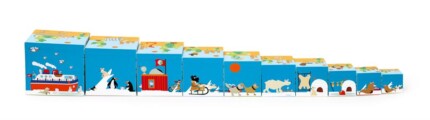 Scratch Europe Animals of the World – 10 Piece Jumbo Stacking Tower with Cubes for Toddlers - view 2