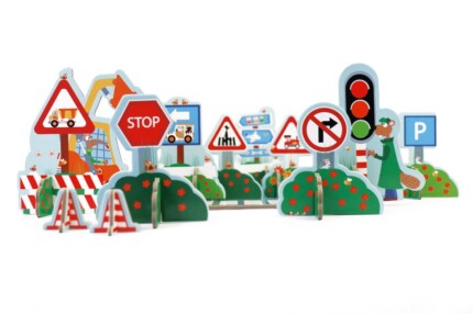 Scratch Europe Traffic Signs Mix+Play – Durable Cardboard Traffic Play Set with Traffic Lights and Signs for Kids - view 2