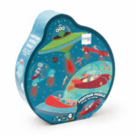 Scratch Europe Contour Puzzle Space Adventure – 59-Piece Shaped Jigsaw Puzzle with Robots and Aliens, Ages 4+ - view 3