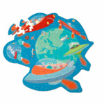 Scratch Europe Contour Puzzle Space Adventure – 59-Piece Shaped Jigsaw Puzzle with Robots and Aliens, Ages 4+ - view 2