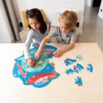 Scratch Europe Contour Puzzle Space Adventure – 59-Piece Shaped Jigsaw Puzzle with Robots and Aliens, Ages 4+ - view 6
