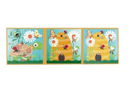 Scratch Europe Magnetic Puzzle Book to Go – Garden Party, Fold-Out Travel Book with 2 Puzzles of 20 Pieces Each, Ages 3+