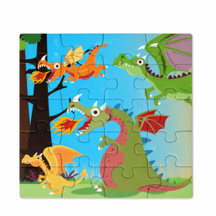 Scratch Europe Magnetic Puzzle Book to Go – Dragons, Fold-Out Travel Book with 2 Puzzles of 20 Pieces Each, Ages 3+