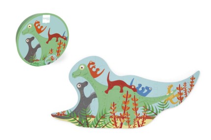 Scratch Europe Dino Contour Puzzle 30 Pcs – Jigsaw Puzzle, FSC Cardboard, Soy-Based Ink, Ages 3+