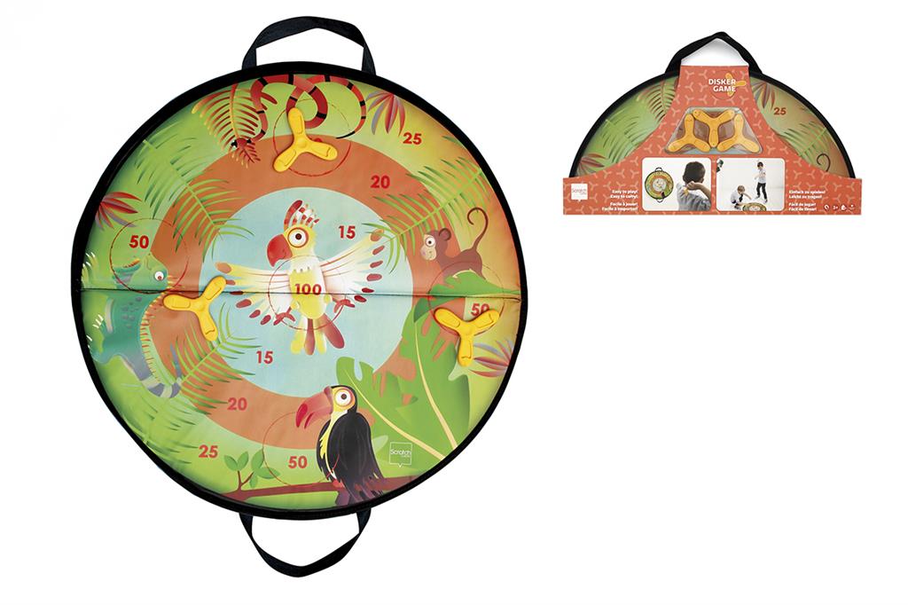 6182116.jpg Scratch Europe Jungle Disker Game – Magnetic Silicone Disk Throwing Game with Round Board and 3 Disks, for Kids
