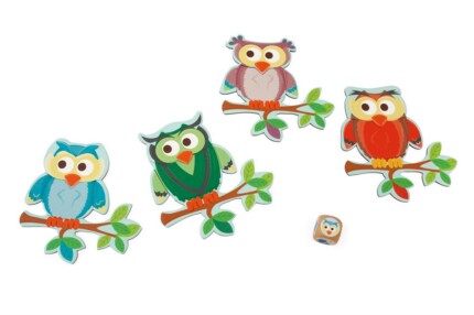 Scratch Europe Owl Puzzling Game in Contour Box – 4 Colored Owl Puzzles with Die for Kids, Ages 3+ - view 2