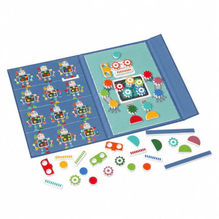 Scratch Europe Colours & Shapes Robot – Magnetic Book Game with 12 Examples to Recreate for Kids, Ages 4+