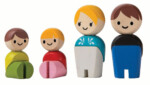 PlanToys Family II – European Family Wooden Doll Set with Poseable Figures for Kids, Ages 3+
