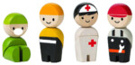 PlanToys Rescue Crew – Wooden Figure Set, Rubberwood Rescue Team Play Set for Kids, Ages 3+ - view 2