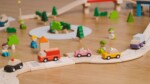 PlanToys PlanWorld Vehicle Series – 5 Wooden Vehicles Set: Fire Engine, Truck, Taxi, Convertible and Police Car, Ages 3+ - vi