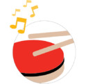 PlanToys Musical Band – Wooden Drum Set with 2 Drums, Drumsticks, Cymbal and Guiro, Ages 3+ - view 4