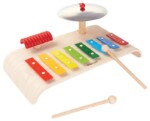 PlanToys Musical Set – 3 Piece Wooden Instrument Set with Xylophone, Cymbal and Guiro, Ages 3+ - view 4
