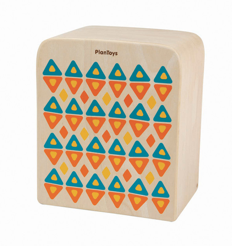 6424.jpg PlanToys Rhythm Box II – Wooden Drum Toy, Sit-On Cajon-Inspired Drum Box for Kids