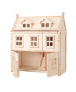PlanToys Victorian Dollhouse – Sustainable Rubberwood Wooden Dollhouse, Montessori Toy for Kids - view 3