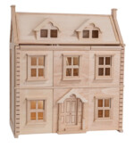 PlanToys Victorian Dollhouse – Sustainable Rubberwood Wooden Dollhouse, Montessori Toy for Kids - view 2