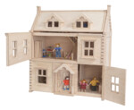 PlanToys Victorian Dollhouse – Sustainable Rubberwood Wooden Dollhouse, Montessori Toy for Kids - view 4