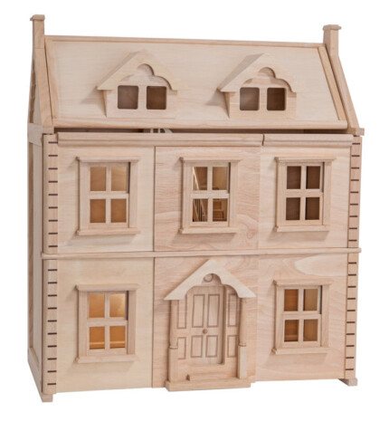 PlanToys Victorian Dollhouse – Sustainable Rubberwood Wooden Dollhouse, Montessori Toy for Kids - view 2