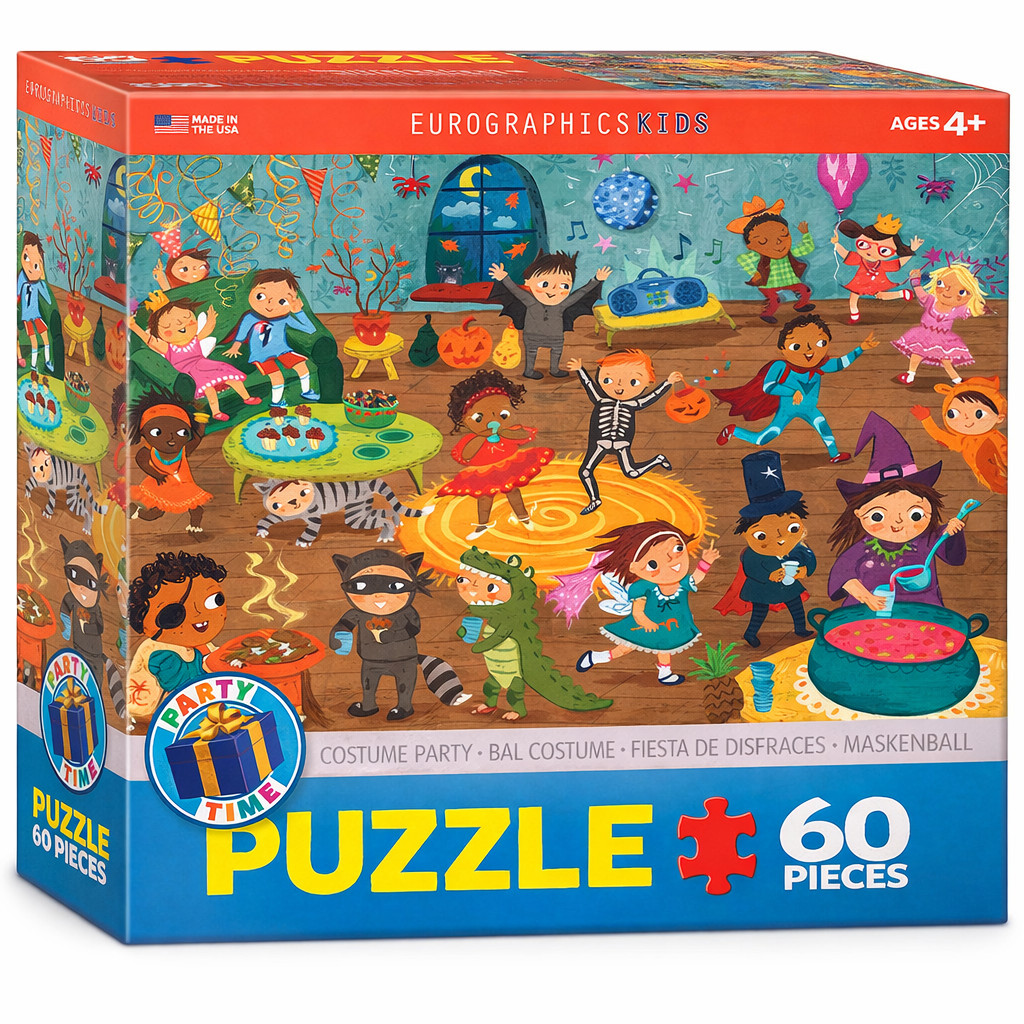 7_5f70760f-67fb-4164-bbf6-3a62e29bf8b3.png EuroGraphics Costume Party – 60-Piece Jigsaw Puzzle, Recycled Board for Kids