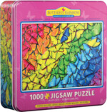 EuroGraphics Butterfly 1000-Piece Jigsaw Puzzle in Collectible Tin – Colourful Butterflies, 26.5 x 19.25 Inches - view 2