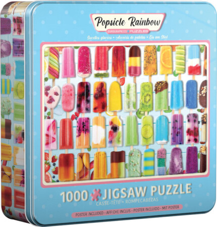 EuroGraphics Popsicle 1000-Piece Jigsaw Puzzle in Collectible Tin – Colourful Ice Pop Treats Artwork