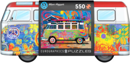 EuroGraphics VW – Wave Hopper 550-Piece Jigsaw Puzzle in VW Bus Shaped Collectible Tin, 13 x 19 Inches, Ages 9+