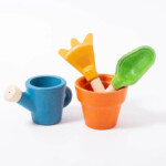 PlanToys Gardening Set – 4 Piece Wooden Pretend Play Garden Tool Set, Rubberwood, Ages 2+ - view 3