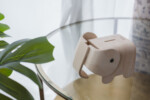 PlanToys Elephant Bank – Wooden Piggy Bank, Elephant-Shaped Coin Savings Bank for Kids - view 2