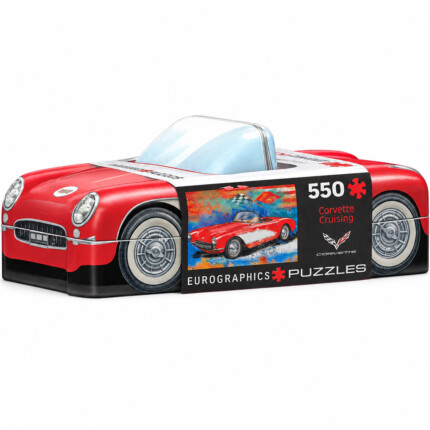 EuroGraphics Corvette Cruising 550-Piece Jigsaw Puzzle in Collectible Tin – 1965 Corvette Sting Ray, Ages 9+