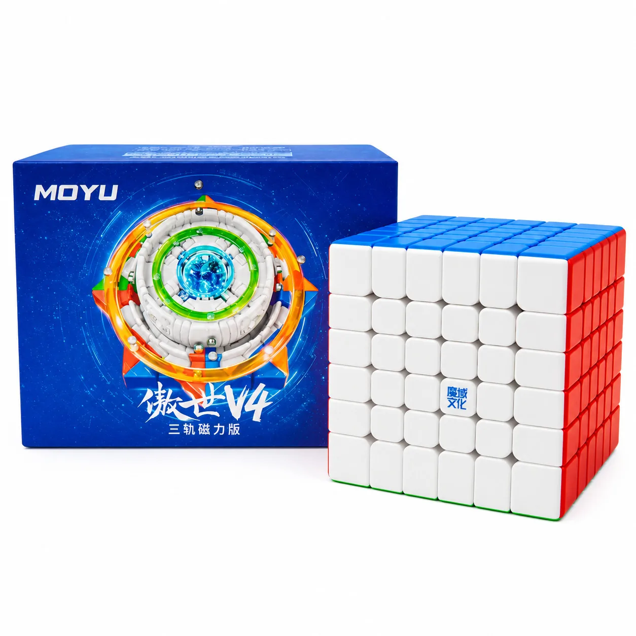 94-77077-1 MoYu AoShi V4 6x6 Triple-Track Magnetic Speedcube - Stickerless Matte Finish - MoYu