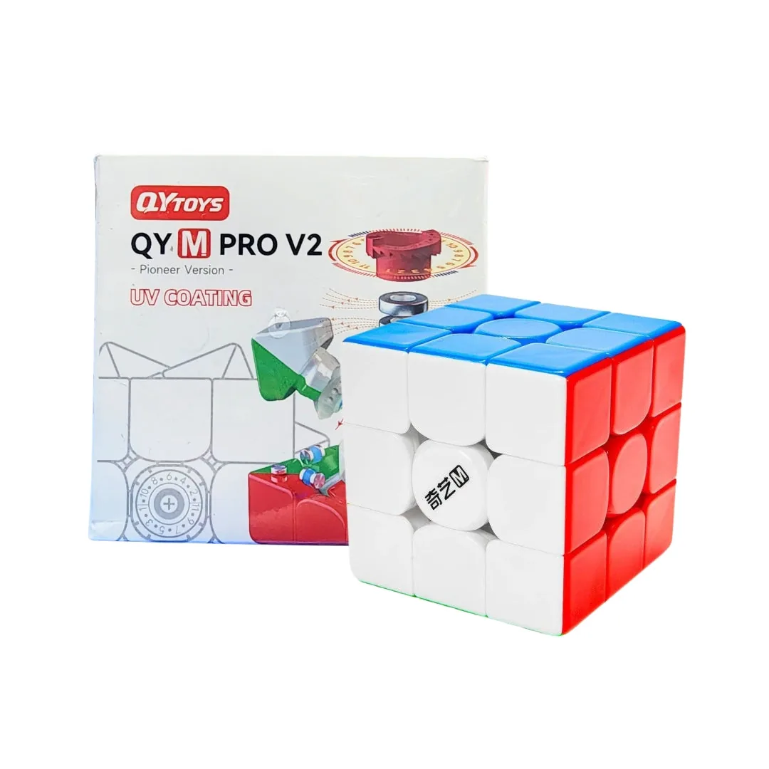 94-78109-1 QiYi M Pro V2 Pioneer UV 3x3 Magnetic Speedcube - MagLev with Dual Adjustment System - Qiyi