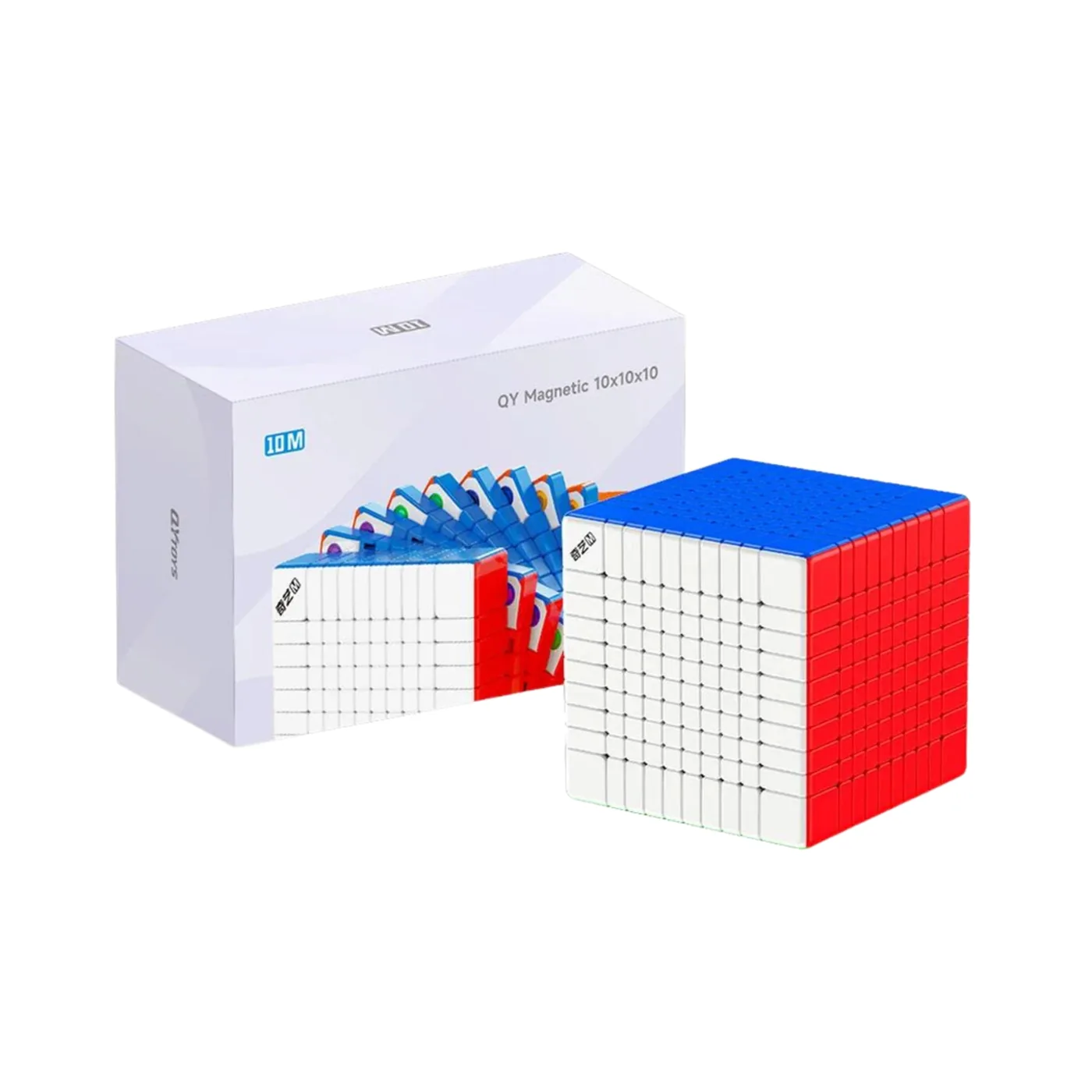 94-78116-1 QiYi 10x10 Magnetic Speedcube - Ball-Core Stickerless Big Cube with Dual-Center Structure - Qiyi