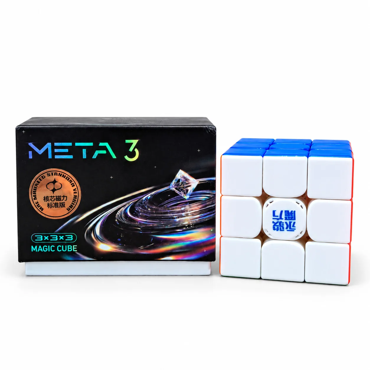 94-81064-1 YJ MGC Meta3 Core Magnetic UV 3x3 Speedcube - 8 Core Magnets with Glossy UV Finish - YJ