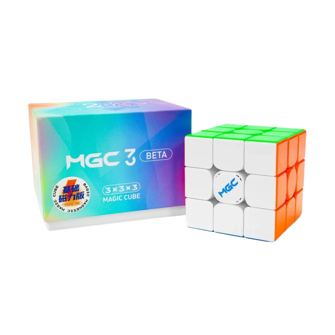 94-81066-1 YJ MGC3 Beta Basic Magnetic 3x3 Speedcube - Stickerless with 9 Compression Settings - YJ
