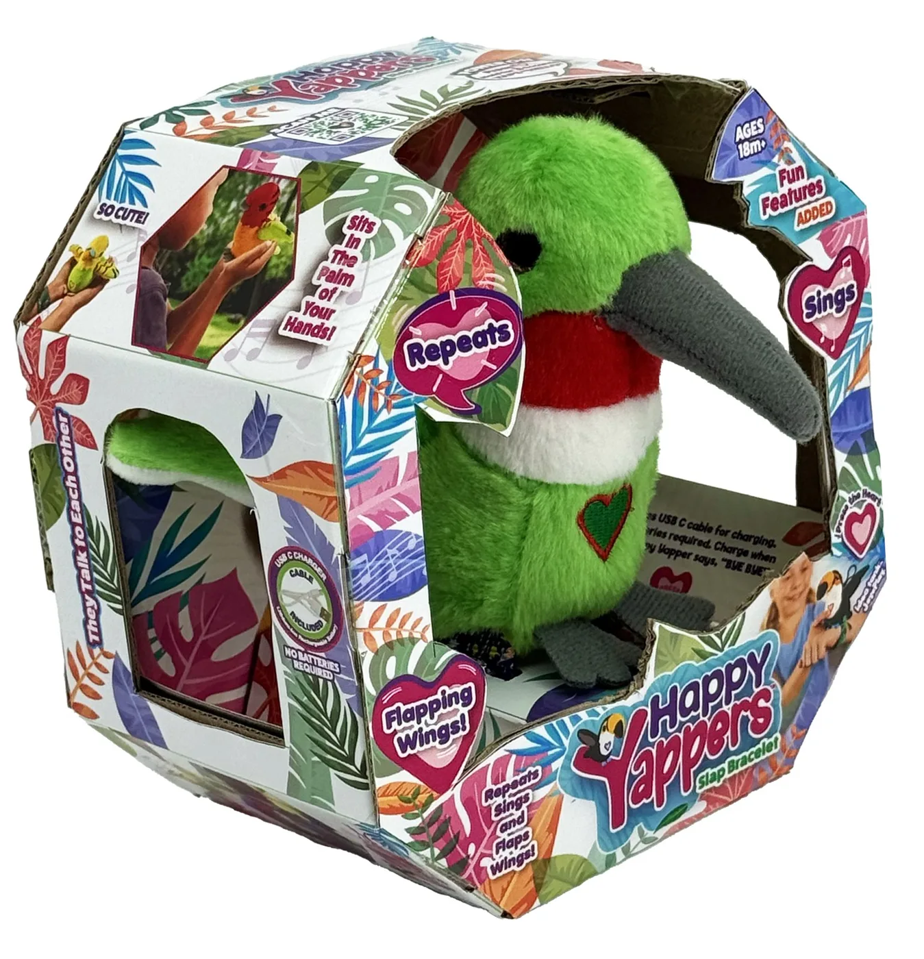 9401_5.webp Happy Yappers Humming Bird – Chatting Plush Bird That Sings and Flaps Its Wings, for Toddlers, Ages 18 Months+ - view 16