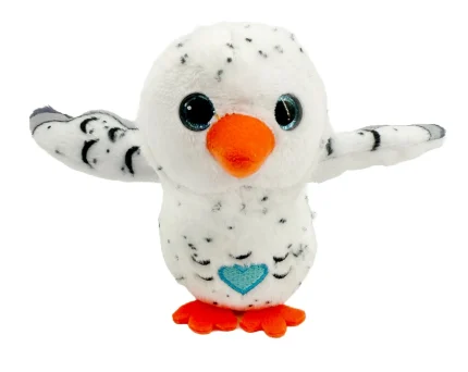 Happy Yappers White Owl – Chatting Plush Bird That Sings and Flaps Its Wings, for Toddlers, Ages 18 Months+