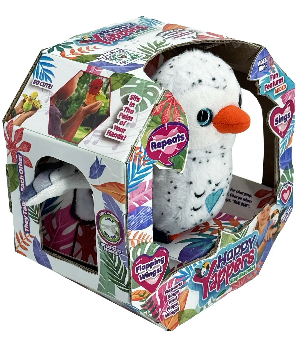 9402_3.webp Happy Yappers White Owl – Chatting Plush Bird That Sings and Flaps Its Wings, for Toddlers, Ages 18 Months+ - view 14