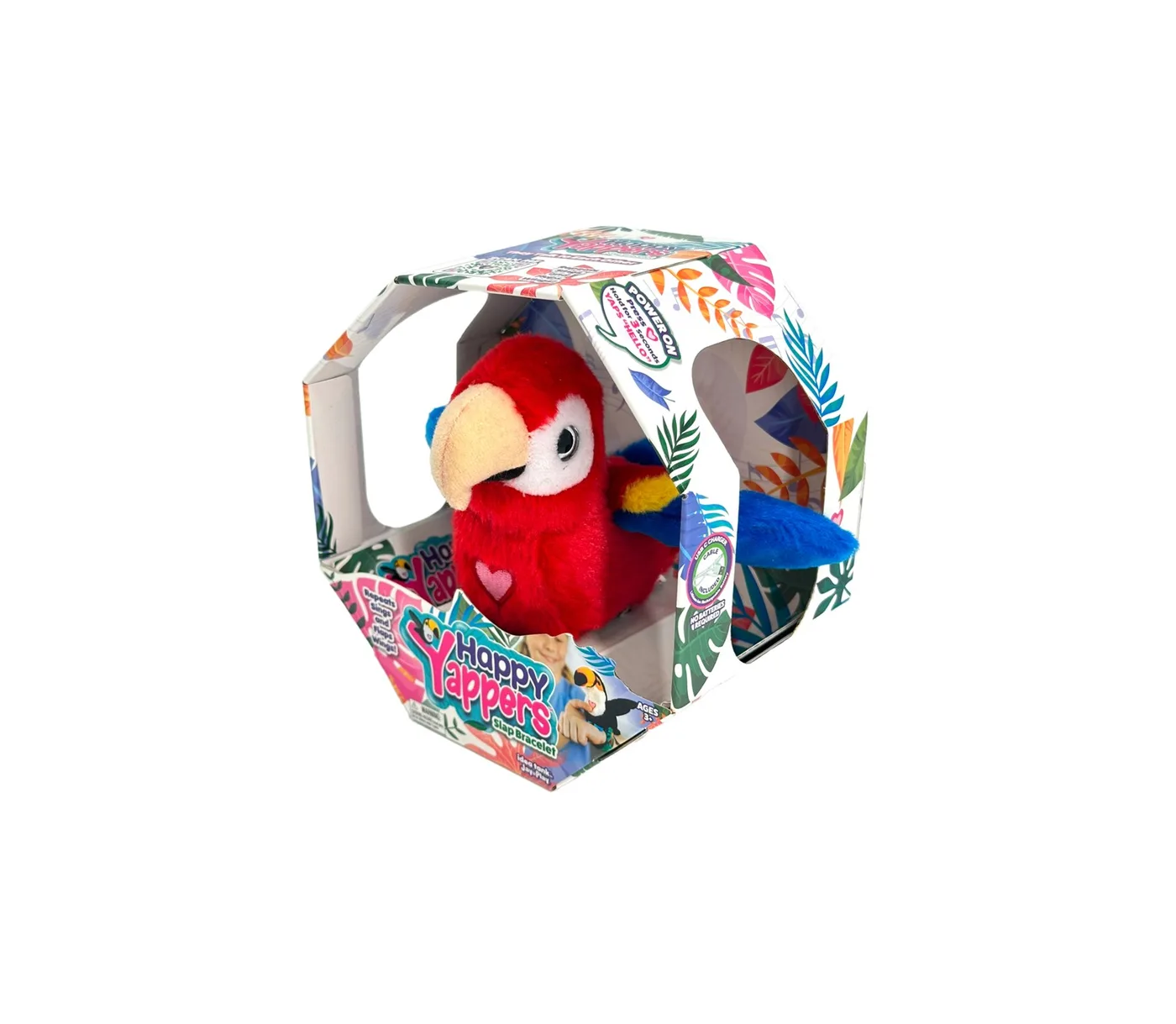 9594_1.webp Happy Yappers Red Parrot – Chatting Plush Bird That Sings and Flaps Its Wings, for Toddlers, Ages 18 Months+ - view 12