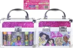 Townley Girl Barbie 4-Pack Shimmery Lip Balm Set with Mini Train Case – Watermelon, Cotton Candy, Peach, Grape, Ages 3+ - vie