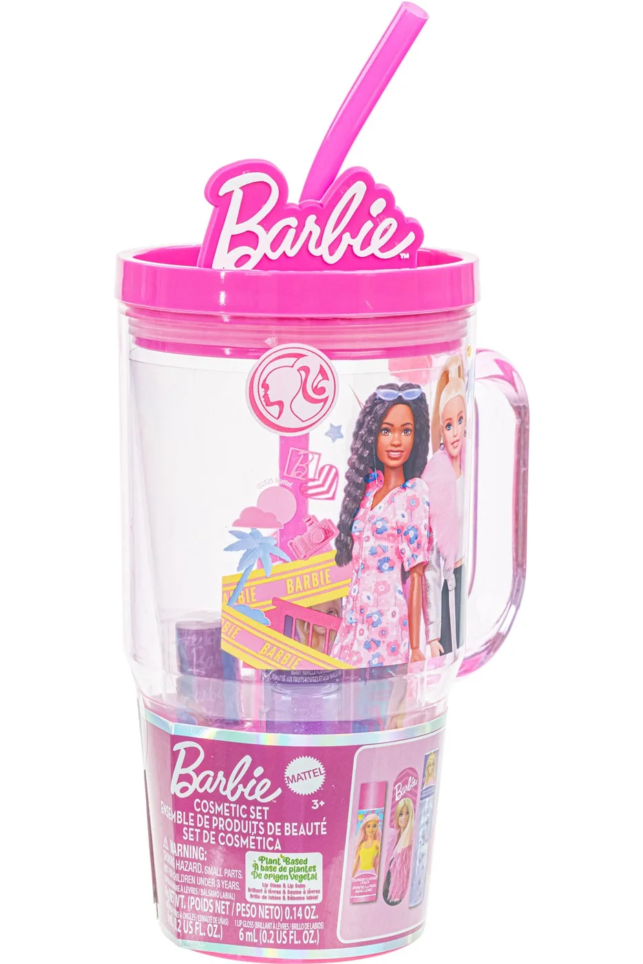 BB0426GG_1.webp Townley Girl Barbie Cosmetic Set with Tumbler – Roll-On Lip Gloss, Lip Balm, Nail Polish and Nail File for Girls, Ages 3+ - v