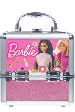 Townley Girl Barbie Cosmetic Mega Set with 4-Tier Luxe Train Case – Eyeshadow, Blush, Lip Gloss, Hair Chalk, Ages 8+ - view 1
