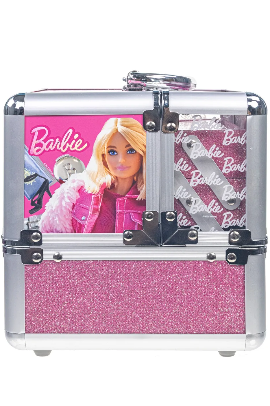 BB0450GG_3.webp Townley Girl Barbie Cosmetic Mega Set with 4-Tier Luxe Train Case – Eyeshadow, Blush, Lip Gloss, Hair Chalk, Ages 8+ - view 1