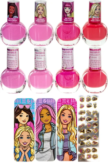 Townley Girl Barbie 12-Pack Nail Polish Set with Nail Files and Nail Stickers for Girls, Ages 3+ - view 14
