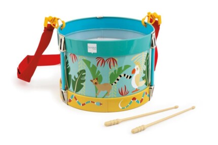 Scratch Europe Metal Drum Jungle – Jungle-Themed Drum for Toddlers with Carry Strap and Jumping Balls