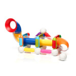SmartMax Click and Roll – 30 Piece Magnetic Ball Run Building Set with Tubes and Panels for Kids - view 5