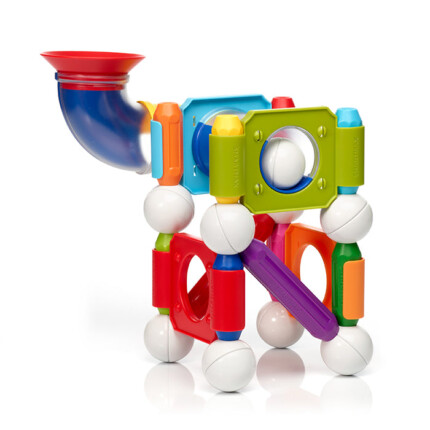 SmartMax Click and Roll – 30 Piece Magnetic Ball Run Building Set with Tubes and Panels for Kids - view 2