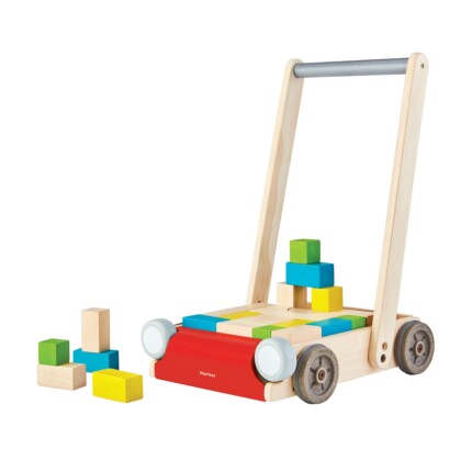 PlanToys Baby Walker – Wooden Push Toy for Toddlers, Sustainable Rubberwood Walker for First Steps - view 2